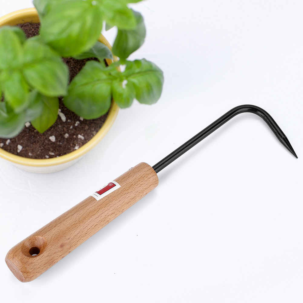 Home Manganese Steel Bonsai Root Hook With Wooden Handle Gardening Tools